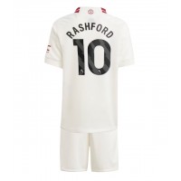 Manchester United Marcus Rashford #10 Fotballklær Tredjedraktsett Barn 2023-24 Kortermet (+ korte bukser)